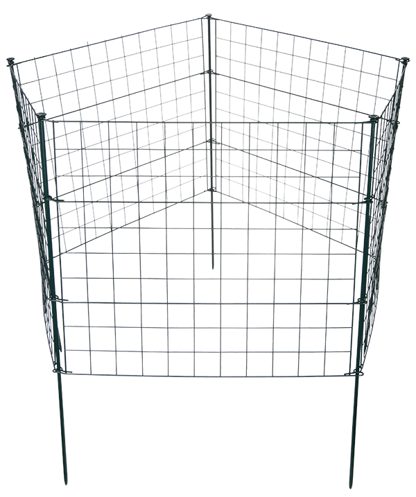 23422-3-Evel-vijver-tuingaas-11-delig-71x71cm-6X6cm-maas-groen Teichzaun-Set 11-teilig 71x71cm 6x6cm Grün