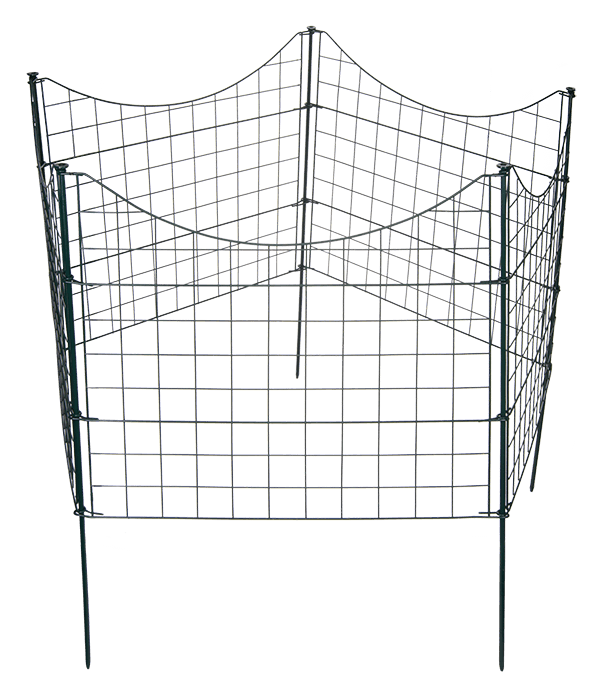 23420-3-Concave-vijver-tuingaas-11-delig-71x53cm-6X6cm-maas-groen Teichzaun-Set 11-teilig 71x53cm 6x6cm Grün