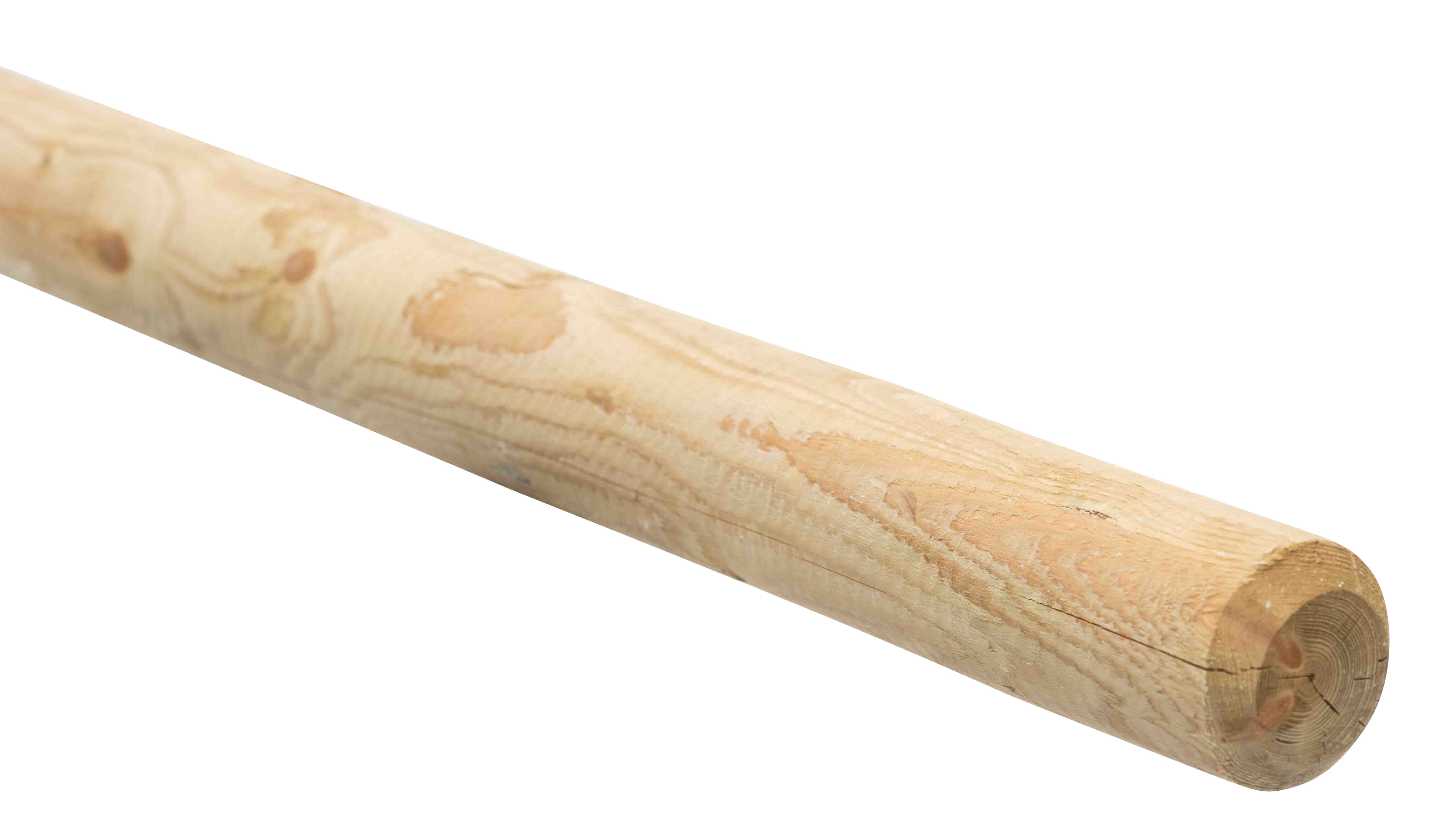71000-Gefreesde-Ronde-Palen-Hout-gei-mpregneerd-100cm-6cm-3 Holzpfosten 6cm Braun imprägniert 120cm