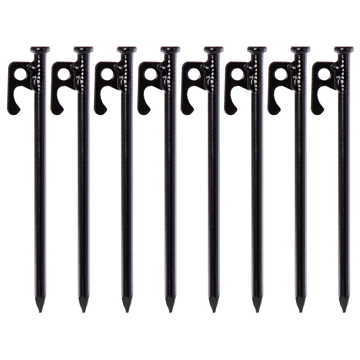 5garmix-8x-tentharing-9mm-20cm-zwart Erdnägel Erdhaken Schwarz 20cm 9mm 8 Stück
