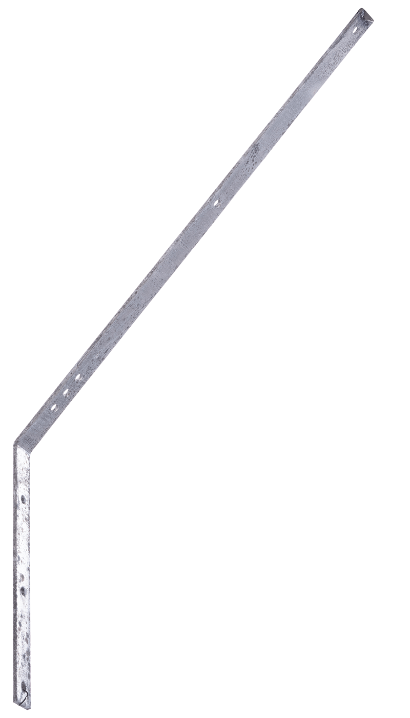 23483-3-Prikkeldraadhouder-schuin-5mm-30mm-570mm-280mm-Verzinkt Stacheldrahthalter 45° Verzinkt 5mm 3cm