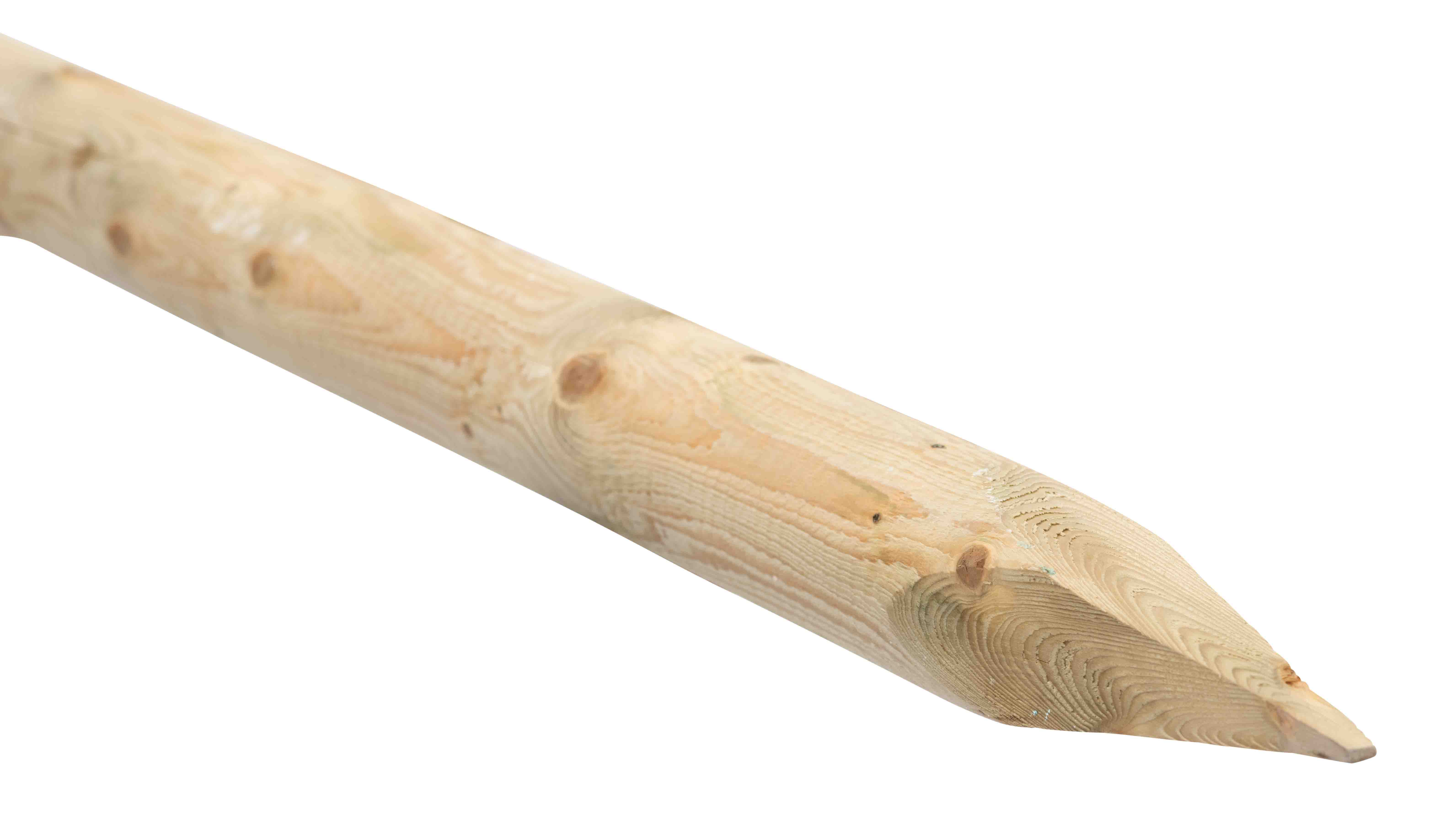 71000-Gefreesde-Ronde-Palen-Hout-gei-mpregneerd-100cm-6cm-4 Holzpfosten 6cm Grün imprägniert 100cm