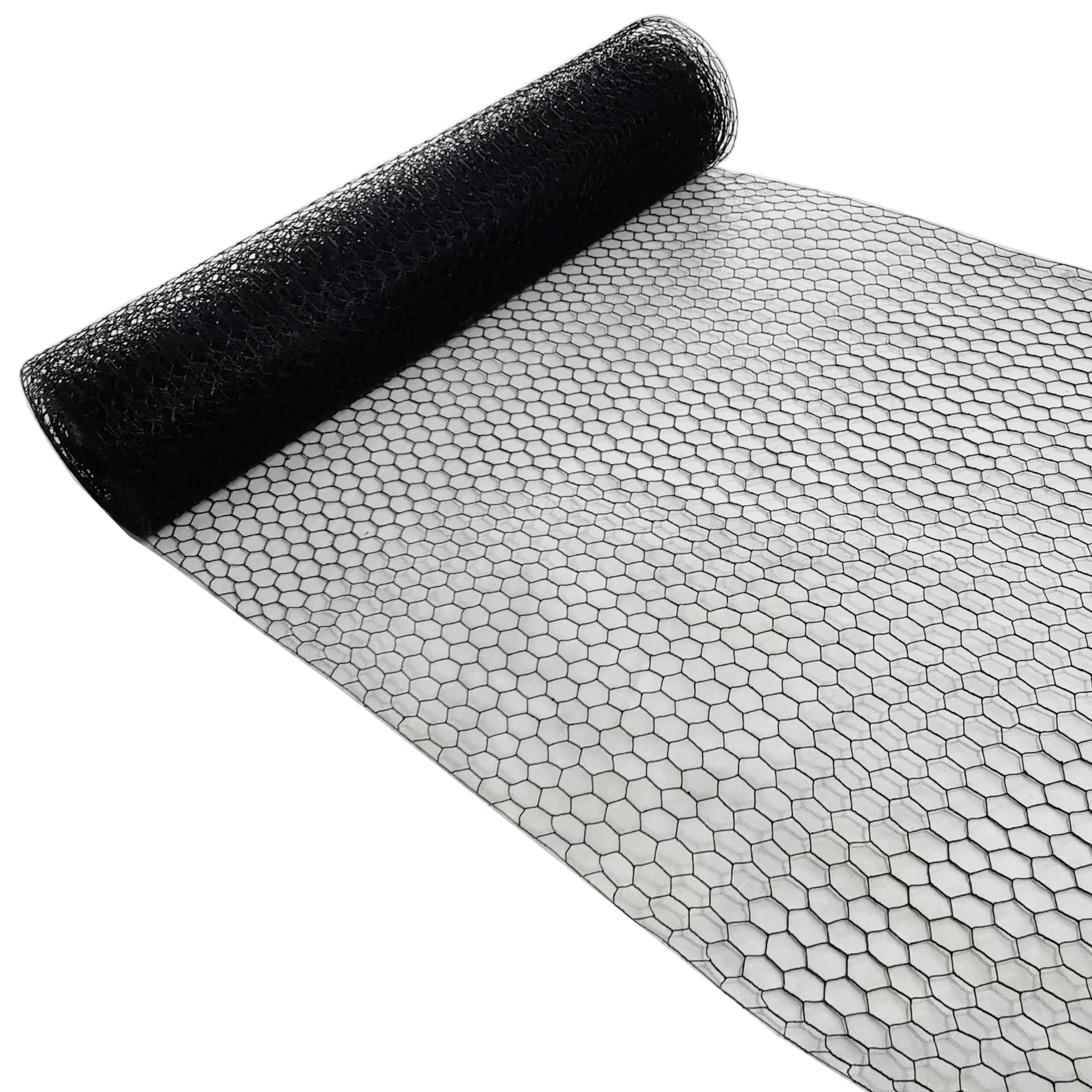 25mm-schwarz-2020tVehPlzgi1vMj Sechseckgeflecht Schwarz 25mm 75cm 25m EXTRA PVC